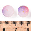 Frosted Baking Painted Crackle Glass Beads with Glitter Powder X1-DGLA-T004-01D-3