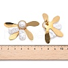 Flower 304 Stainless Steel Stud Earrings EJEW-C142-05G-5
