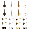 Brass Stud Earring Findings KK-TA0007-78-2