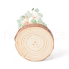 Natural Green Aventurine Chips with Brass Wrapped Wire Money Tree on Wood Base Display Decorations DJEW-B007-05D-3