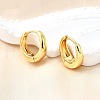 Brass Chunky Hoop Earrings for Women EJEW-G297-20G-6