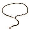 Alloy PU Leather Braided Waist Chains for Woman WGB955C-05-2