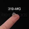 316L Surgical Stainless Steel Clear Cubic Zirconia Cartilage Earrings WG107EC-24-1