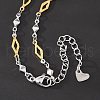 Rhombus 304 Stainless Steel Link Bracelets X-BJEW-N287-20-3