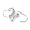 Rhodium Plated 925 Sterling Silver Leverback Earring Findings STER-E068-04P-2
