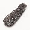Carved Natural Ice Rainbow Obsidian Big Pendants G-G660-43-2