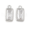 Brass Micro Pave Cubic Zirconia Pendants KK-P290-29P-1