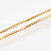 Brass Round Snake Chain Necklace Making MAK-T006-11B-G-3