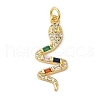 Brass Micro Pave Cubic Zirconia Pendant KK-R162-034C-G-1