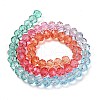 Transparent Painted Glass Beads Strands X1-DGLA-A034-T8mm-A11-5