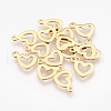 304 Stainless Steel Open Heart Pendants STAS-G176-20G-1