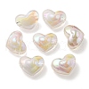 UV Plating Rainbow Iridescent Transparent Acrylic Beads OACR-C007-04B-1