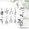 SUPERFINDINGS 64Pcs 8 Style Cowboy Theme Tibetan Style Alloy European Dangle Charms FIND-FH0006-43-4