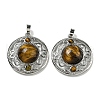 Natural Tiger Eye Pendants G-Q158-03I-1