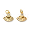 Brass Micro Pave Cubic Zirconia Pendants KK-U073-03G-1