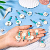 Shell & Synthetic Turquoise Pendant Deocration HJEW-TAC0057-6