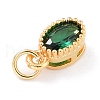 Real 18K Gold Plated Brass Inlaid Cubic Zirconia Charms ZIRC-L100-079G-05-4