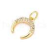 Brass Micro Pave Cubic Zirconia Pendants KK-D325-44G-2