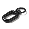 Spray Painted Alloy Swivel Lobster Claw Clasps PALLOY-P292-01-3