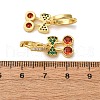 Brass Micro Pave Cubic Zirconia Hoop Earrings EJEW-D322-11G-01-5