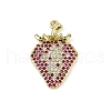 Brass Micro Pave Cubic Zirconia Pendants KK-M322-48G-03-1