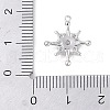 Brass Pave Clear Cubic Zirconia Pendants KK-F875-10P-3