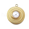 Plastic Pearl Pendants STAS-Q360-03D-G-1