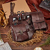 Retro PU Leather Magic Potions Belt Pouch Waist Bags AJEW-WH0270-362-4