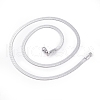 Non-Tarnish 304 Stainless Steel Snake Chains Necklaces NJEW-O058-29P-3