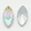 Pointed Back Glass Rhinestone Cabochons RGLA-T083-9x18mm-05-2