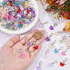 96Pcs 12 Colors Butterfly Glass Pendants HJEW-HS00002-3