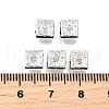 Brass Rhinestone Spacer Beads RSB072-12S-4