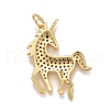 Cubic Zirconia Pendants KK-E262-06G-2