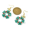 Christmas Theme Imitation Austrian Crystal Dangle Earrings EJEW-TA00468-2