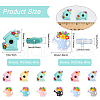 CHGCRAFT 12Pcs 12 Styles Food Grade Eco-Friendly Silicone Focal Beads SIL-CA0002-48-2