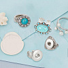 DELORIGIN 4Pcs 4 Styles Alloy Snap Rings for Women Men RJEW-DR0001-03B-6