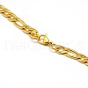 Fashionable 304 Stainless Steel Figaro Chain Necklaces for Men STAS-A028-N016G-3
