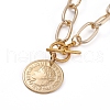 304 Stainless Steel Coin Pendants Necklaces NJEW-JN02749-01-2