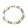 201 Stainless Steel Link  Chain Bracelets BJEW-B078-156GP-2
