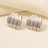 Non-Tarnish Stylish Irregular Stainless Steel Web Stud Earrings for Women CF3363-9-1