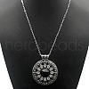Alloy Rhinestone Pendant Necklaces QD9835-14-1