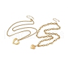 2Pcs 304 Stainless Steel Wing Heart Pendant Double Layer Necklaces for Women NJEW-U044-01G-3