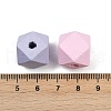 Spray Painted Wood European Beads WOOD-F017-07-3