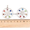 Chakra Alloy Micro Pave Rhinestone Pendants G-NH0025-06P-3