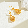 Vintage Alloy Hollow Teardrop Hoop Earrings IR4507-1