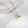 Simple Stainless Steel Square Pendant Necklaces for Women's Daily Wear QS9194-2-5
