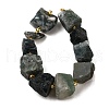 Raw Rough Natural Moss Agate Beads Strands G-Z087-B11-3