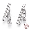 Rhodium Plated 925 Sterling Silver Micro Pave Cubic Zirconia Pendants STER-T004-17P-4