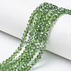 Electroplate Transparent Glass Beads Strands EGLA-A034-T6mm-E-2
