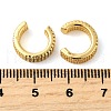 Brass Micro Pave Clear Cubic Zirconia Cuff Earrings EJEW-K309-01G-5